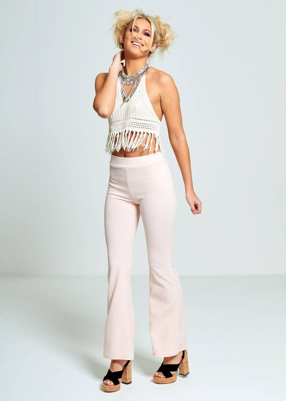 NUDE PINK WOVEN TROUSERS for wholesale on Faire0