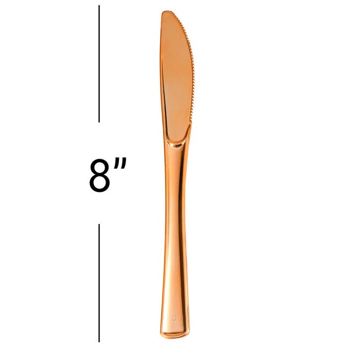Plastic Premium Knives Set - 50 pcs - Rose Gold for wholesale on Faire2