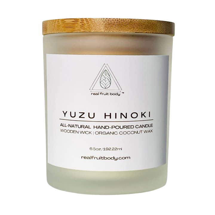 Real Fruit Body Organic Spa Candle 6.5 oz for wholesale by Real Fruit Body