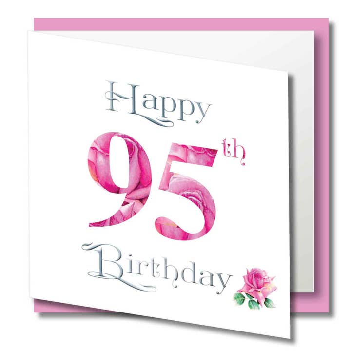 Happy Birthday Wenskaart - Age Ninety Five (95) voor wholesale door Zaquarella