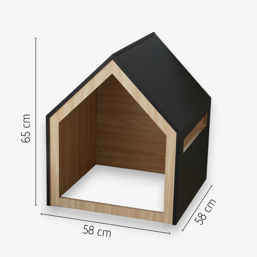 STUDIO ANIMAUX - Wholesale Pet Bed - Cat/Dog - Pet house | wood | black | 58 x 58 x 65 cm8