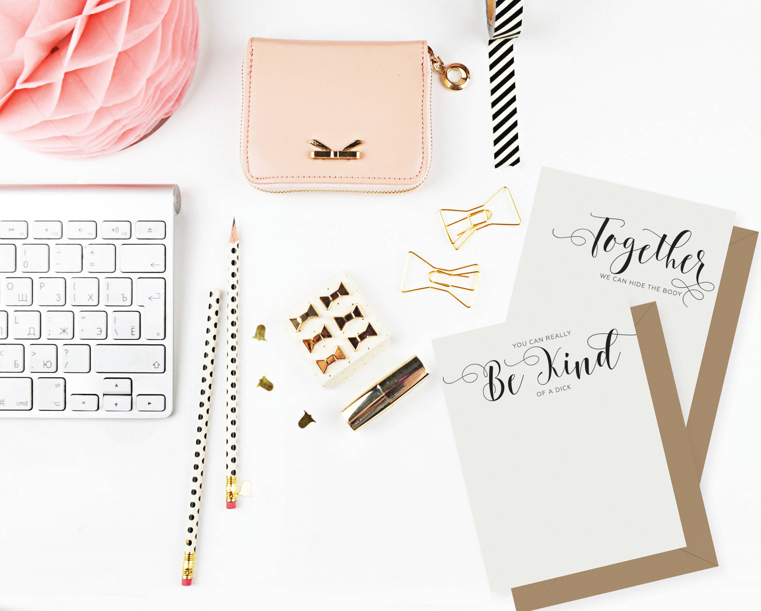 Letterpress Jess - Wholesale Everyday Greeting Card - Crass Calligraphy Together Letterpress Greeting Card1