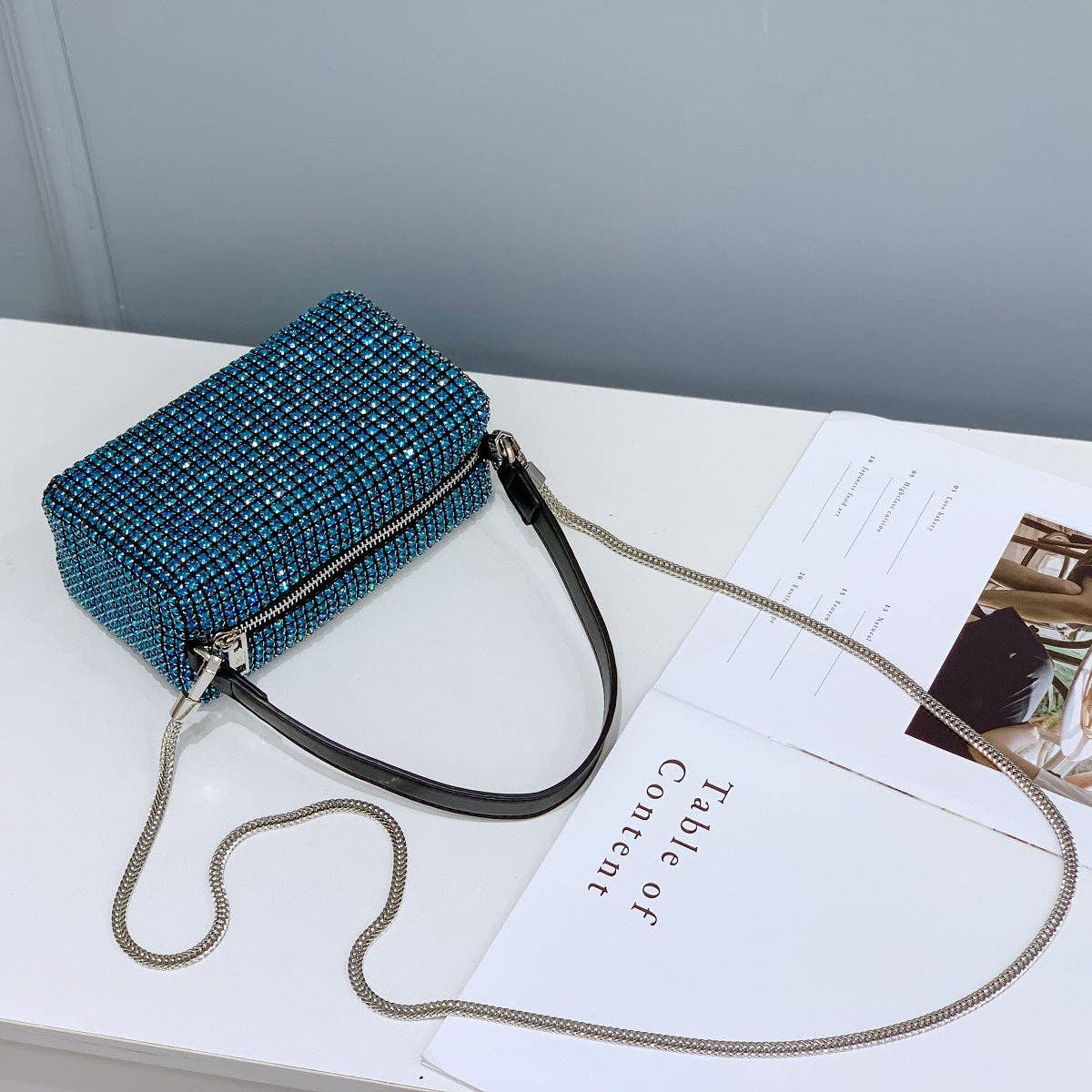 Ole - Wholesale Shoulder Bag - Women's - Rectangle Rhinestone Bag HB22769