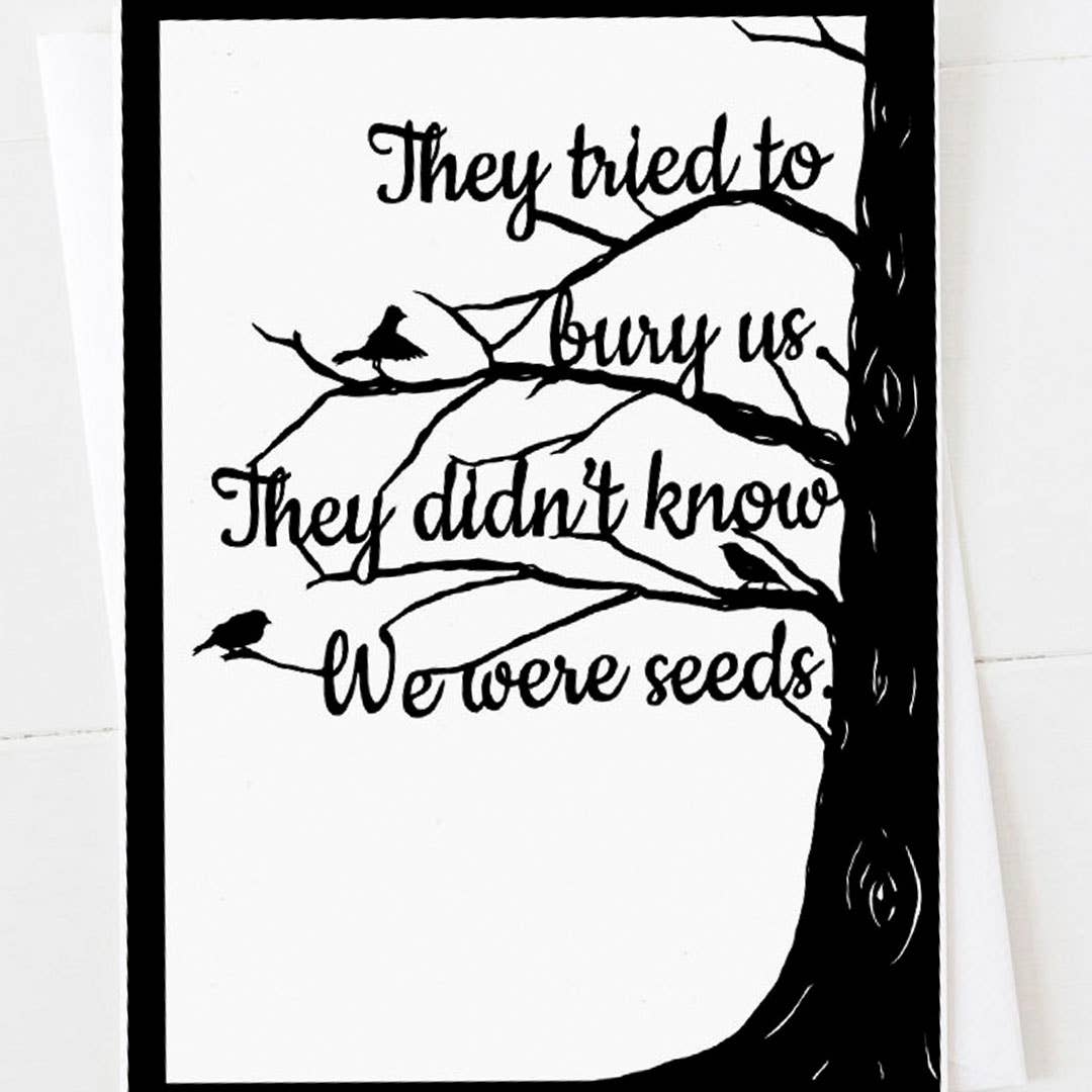 Squirrel Tacos Papercuts - Wholesale Everyday Greeting Card - Greeting Card - They didn't know we were seeds1