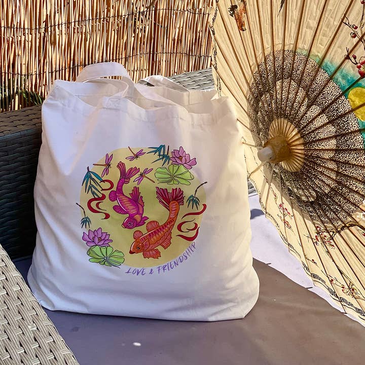 Love & Friendship Tote for wholesale by Bluelawn