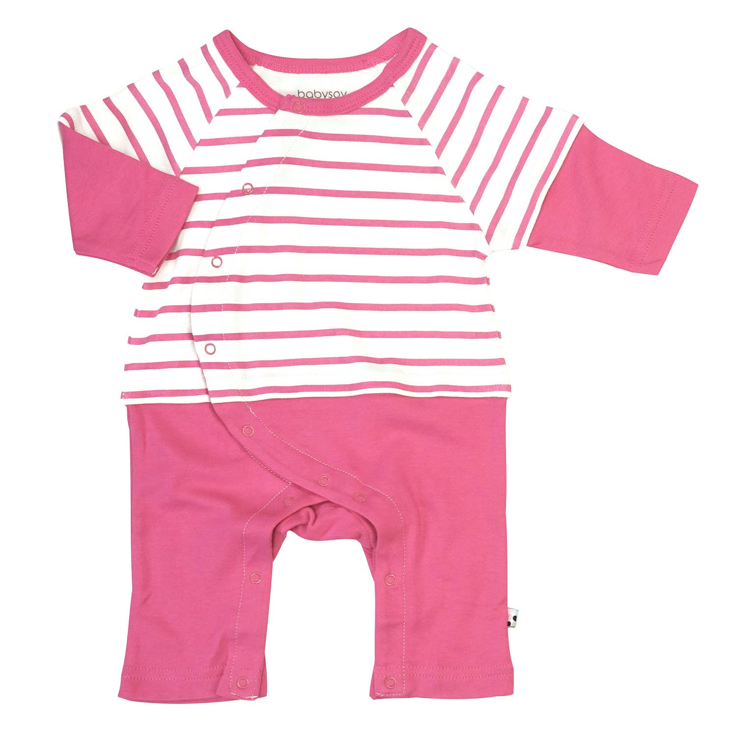 babysoy Inc - Wholesale Jumpsuit - Baby - Long Sleeve Kimono Wrap Romper0