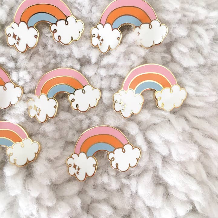 Rainbow Enamel Pin for wholesale by The Avera Boutique