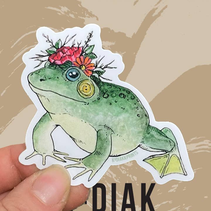 A Little Queen Vinyl Decal Sticker, Frog Toad for wholesale by kodiakprints