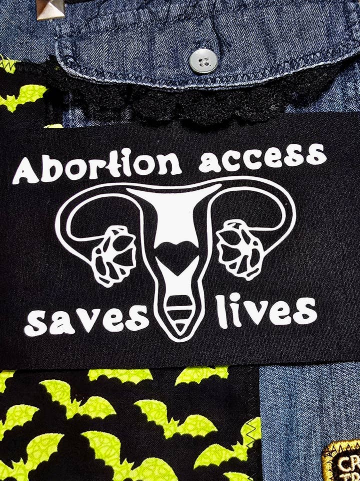 Abortion Access Saves Lives Sew On Patch for wholesale by Femmearchist