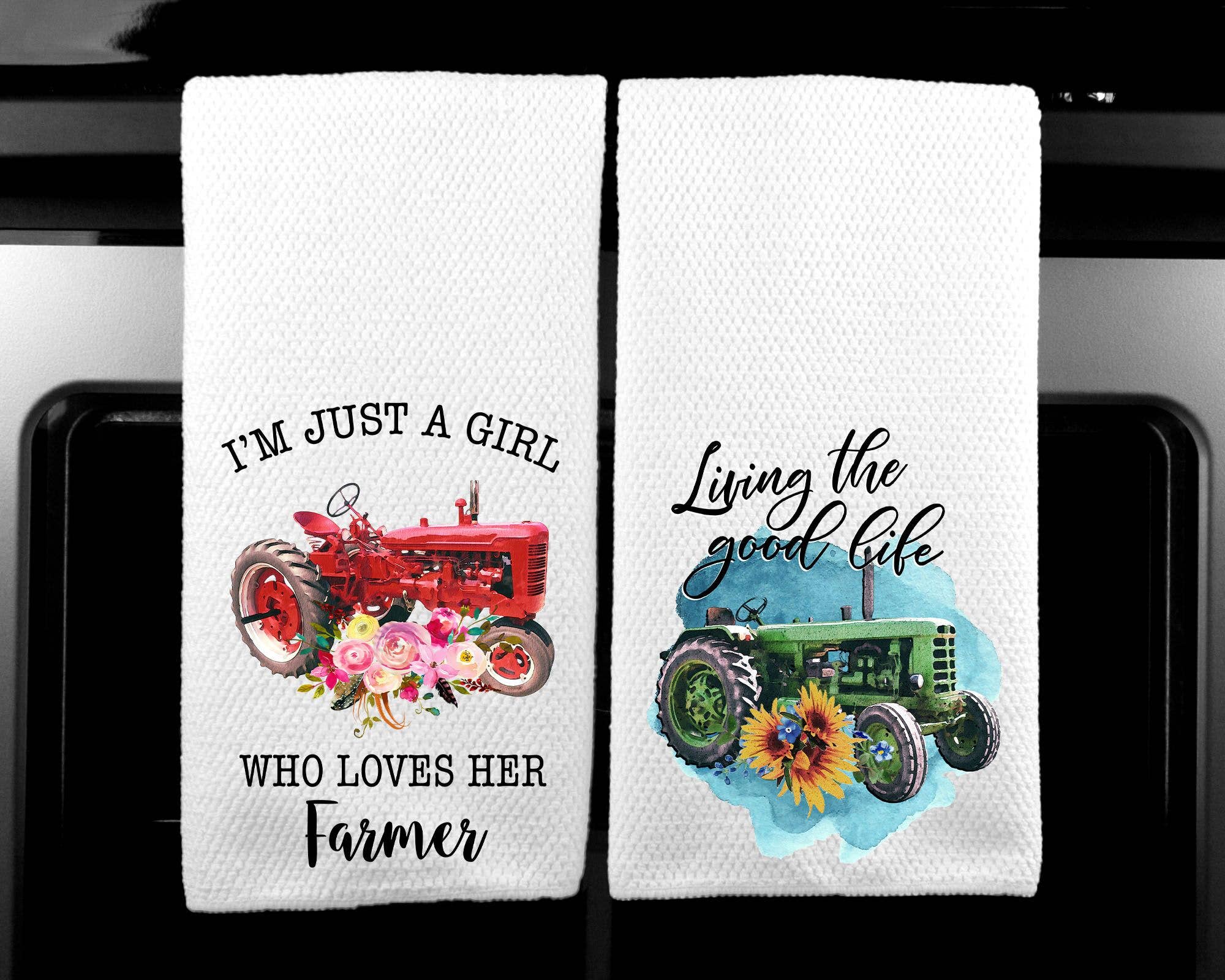 Dasha Alexander - Wholesale Tea Towel - Farmer Set of 2 Waffle Weave Microfiber Kitchen Towel0