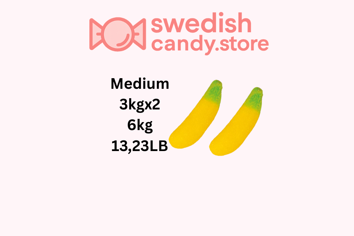 Swedish Candy.Store - Swedish Candy – wholesale Gummy – Fyllda Skumbananer 3kg/6.61lb1