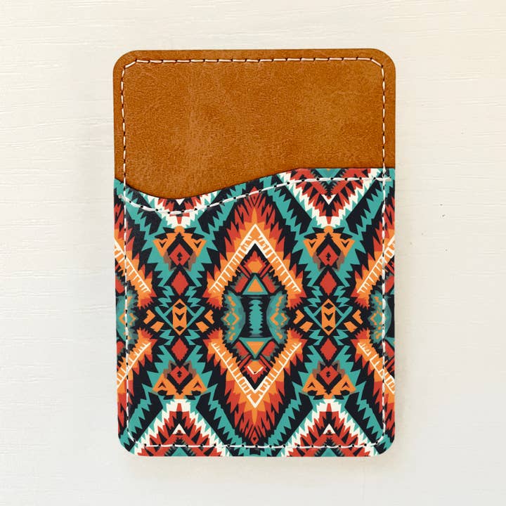 Aztec Leather Card Holder (29 Options) for wholesale by Olivia + Rose