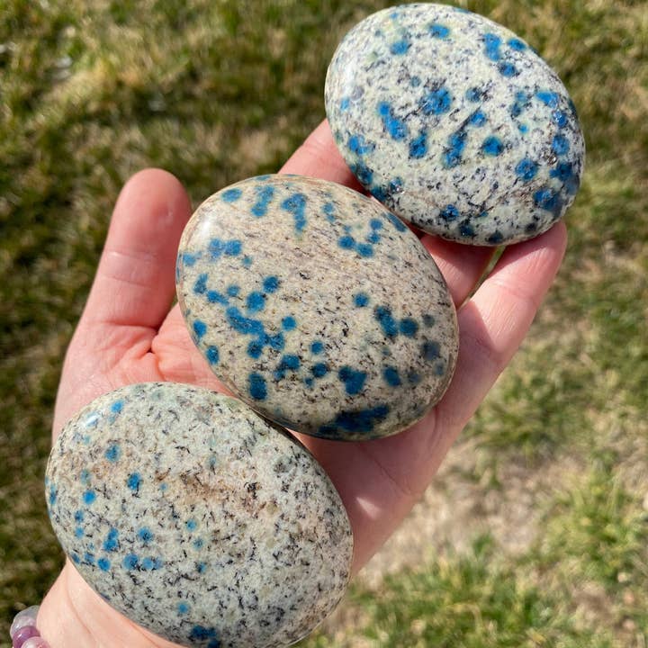 New Moon Beginnings - Wholesale Spiritual Stone/Crystal - K2 Stone Palm Stone - Polished Stone Oval