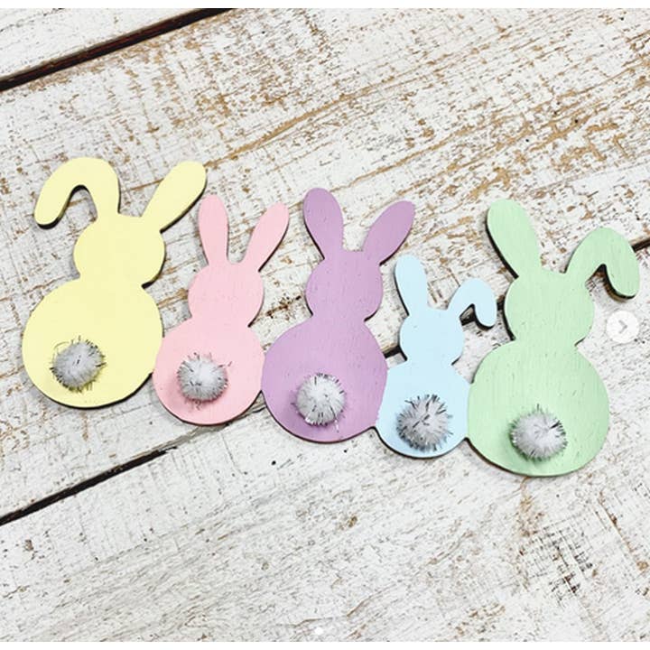 Factory Direct Craft - Vente Découpages - Découpe en bois inachevée de la famille du lapin de Pâques - Fabriqué aux États-Unis3