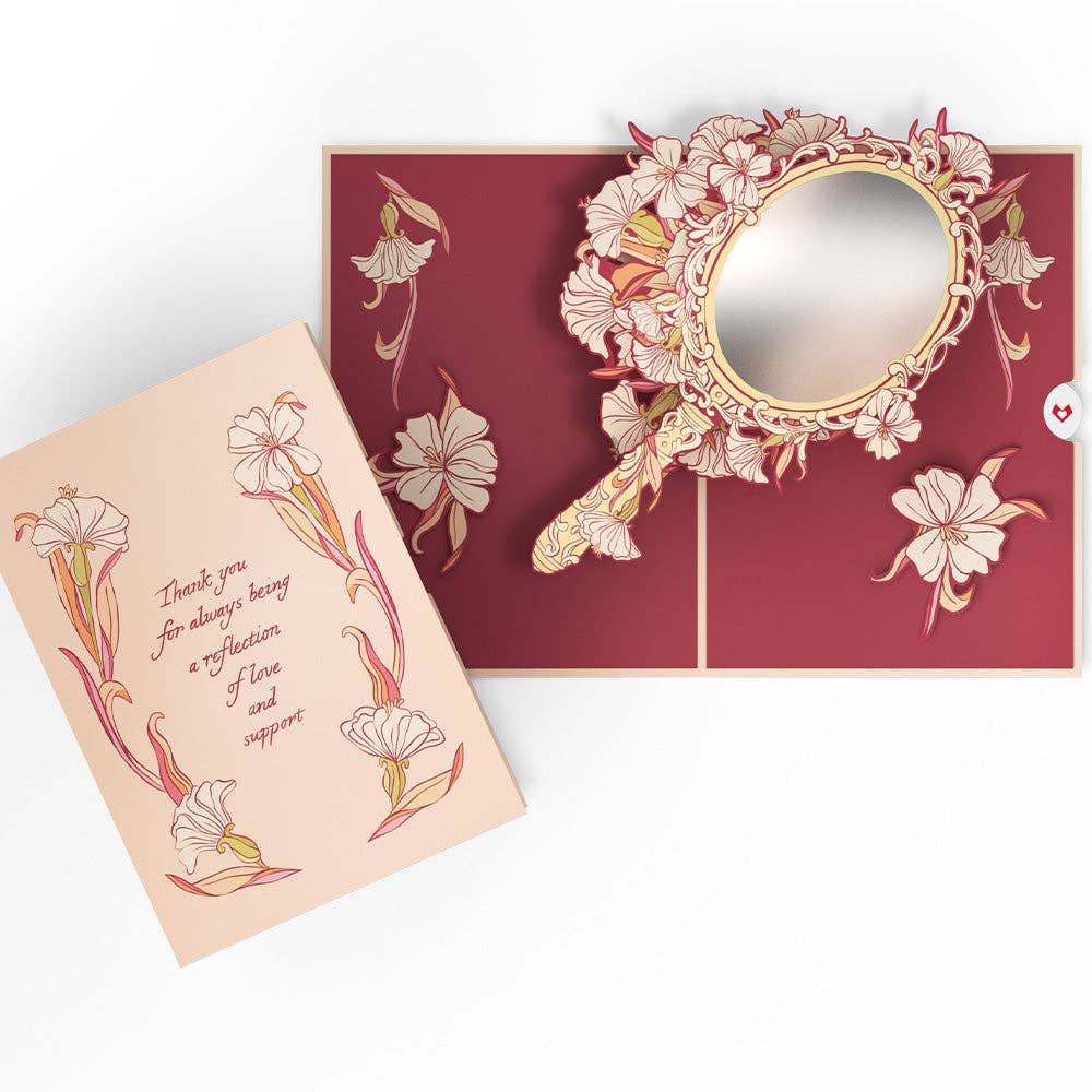 Lovepop Cards - Wholesale Everyday Greeting Card - Reflection of Love and Support Mirror Pop-Up Card 5x7"2
