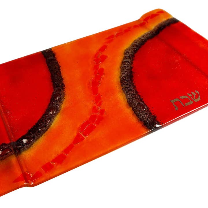 Calypso Chile - Wholesale Decorative Tray - Challah Tray - Handmade Fused Glass - Judaica2
