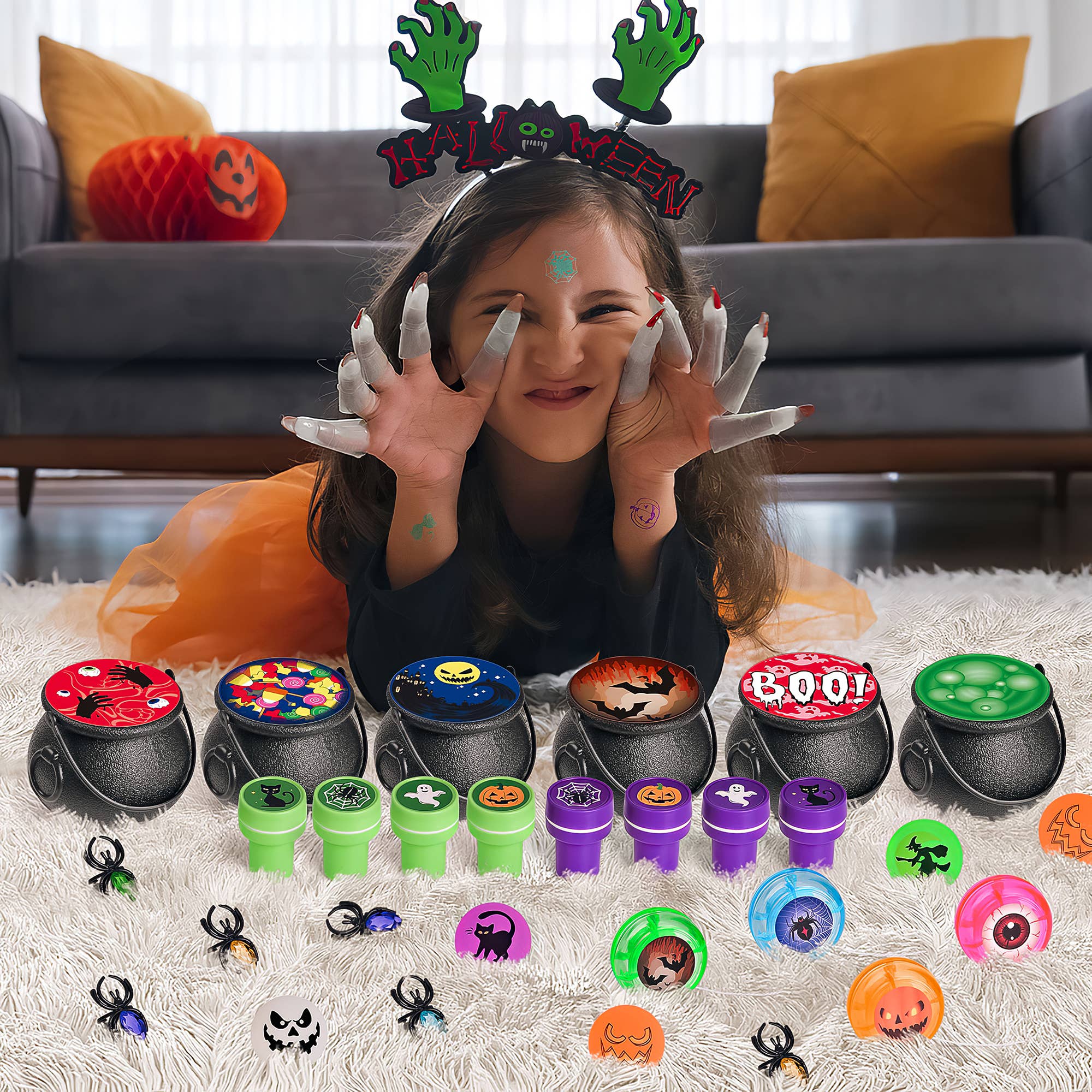 Fun Little Toys - Wholesale Party Favor - 144PCS Halloween Party Favors - Mini Witch Cauldrons9
