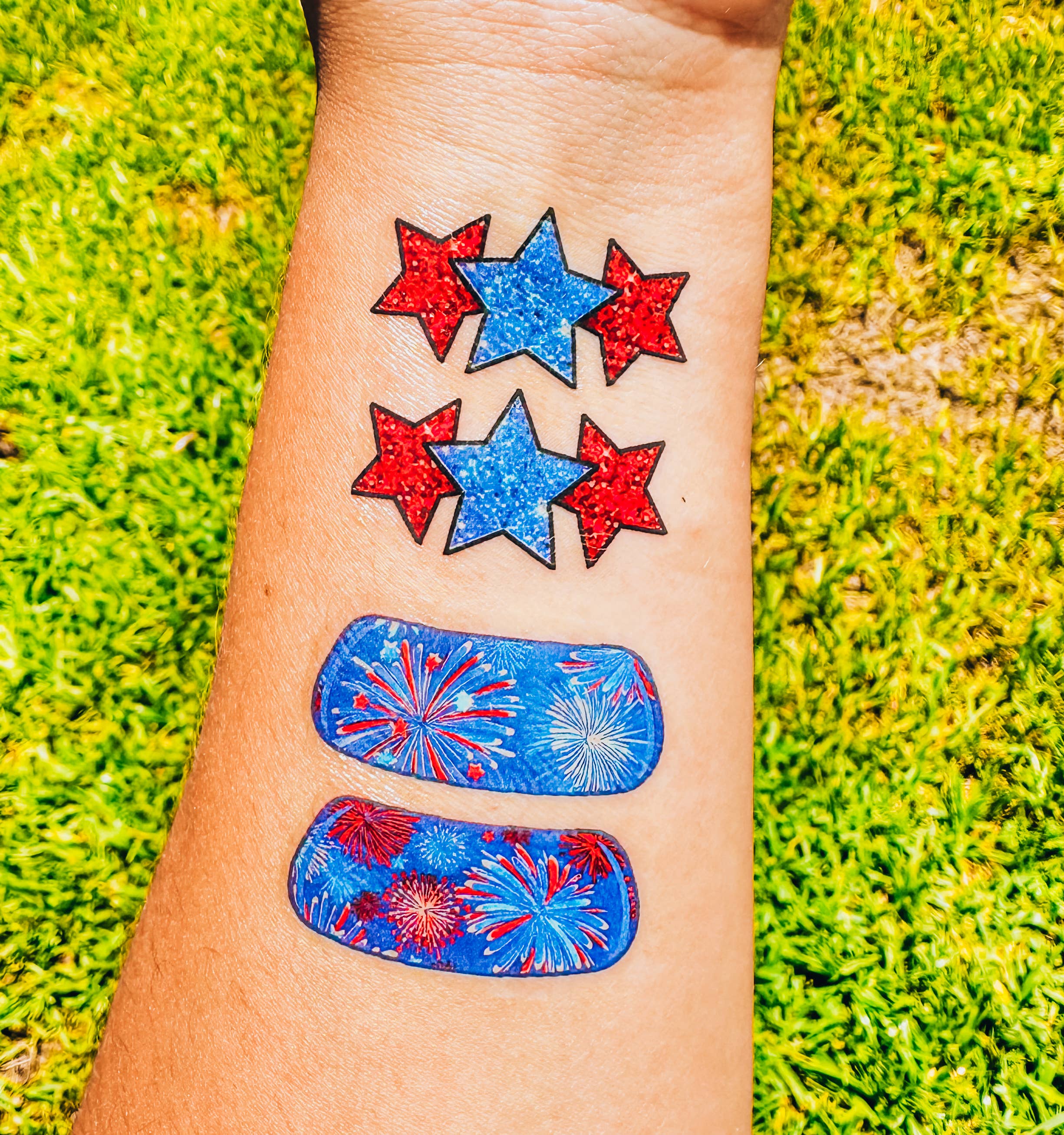Itty Bits Designs - Wholesale Temporary Tattoo - 4th of July Firework Eye Black Temporary Tattoos1