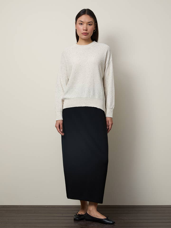 Jersey de cuello redondo con lentejuelas para venta al por mayor de Serianno