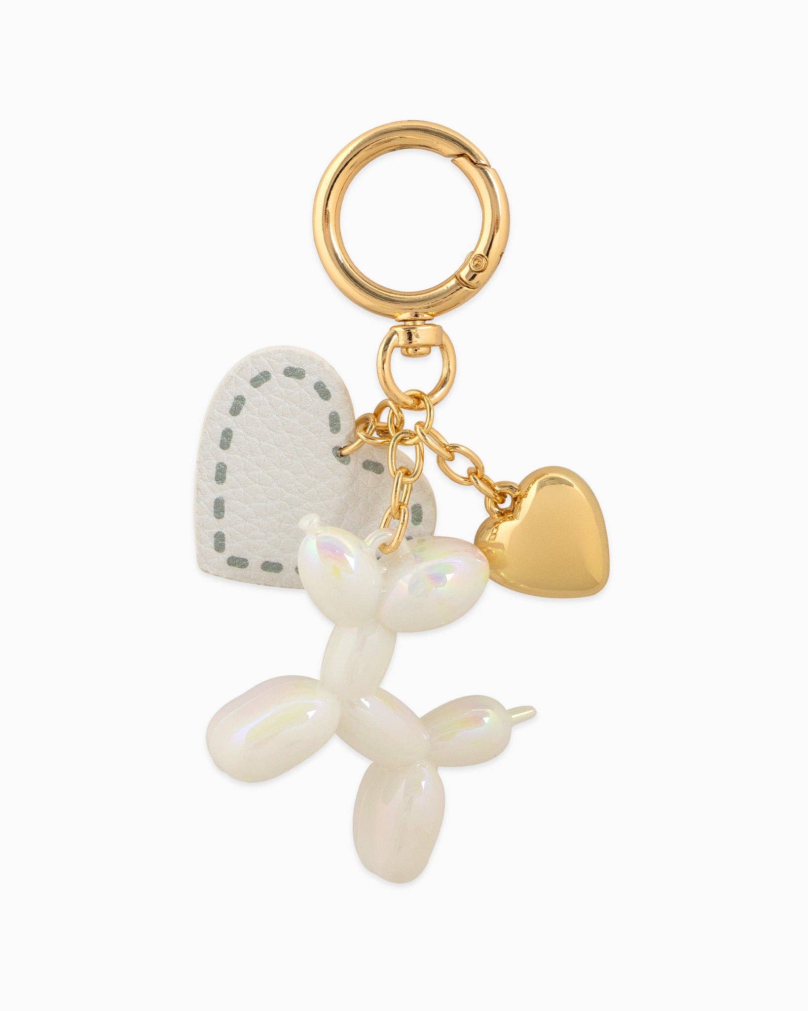 Sessori - Wholesale Keychain - Women's - Chrome Color Balloon Dog with Heart Bag Charm1