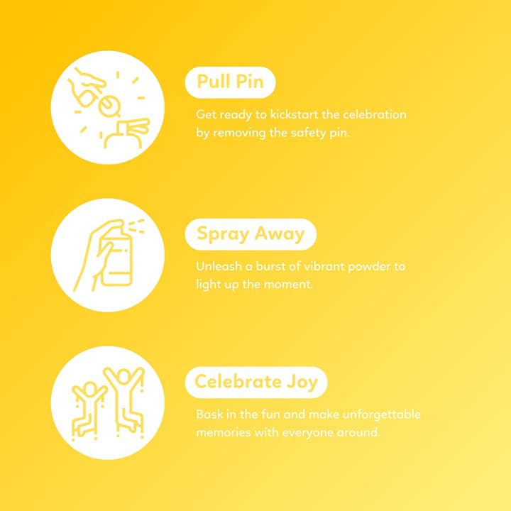 TUR Party Supplies - Wholesale Confetti - Biodegradable Non-Toxic Yellow Spray Powder2