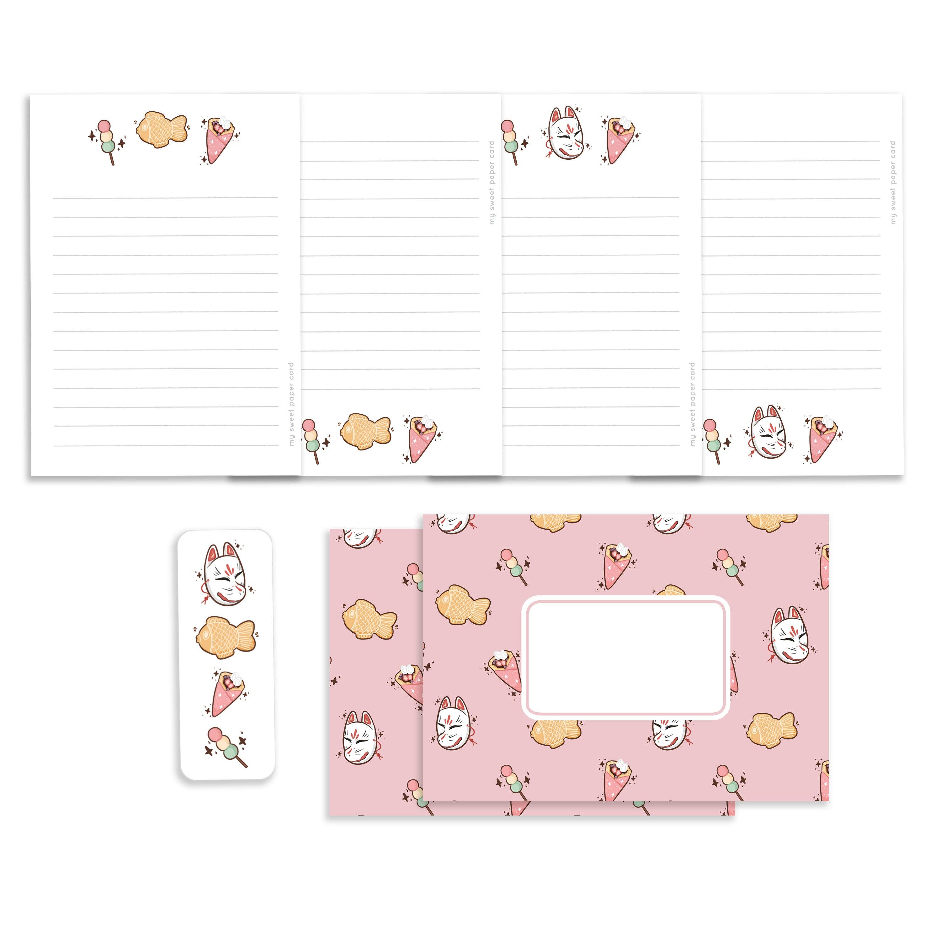 My Sweet Paper Card – wholesale Stationery/notecard set – Mini Japanese Festival writing paper set - Japanese letter set1