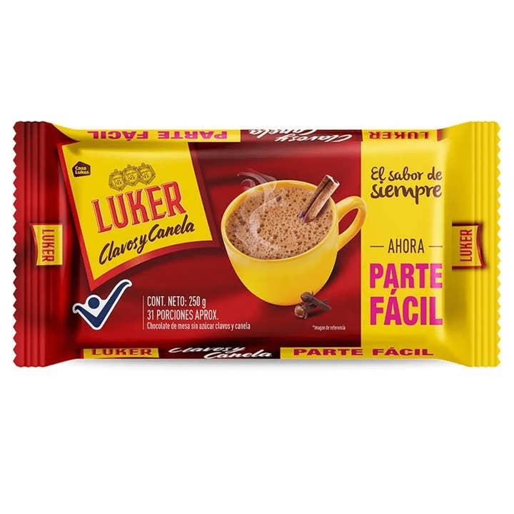 Chocolate Luker Clavos Canela - Parte Fácil - 250g - Traditional Colombian Hot Chocolate with Clove and Cinnamon for wholesale by JETa Imports