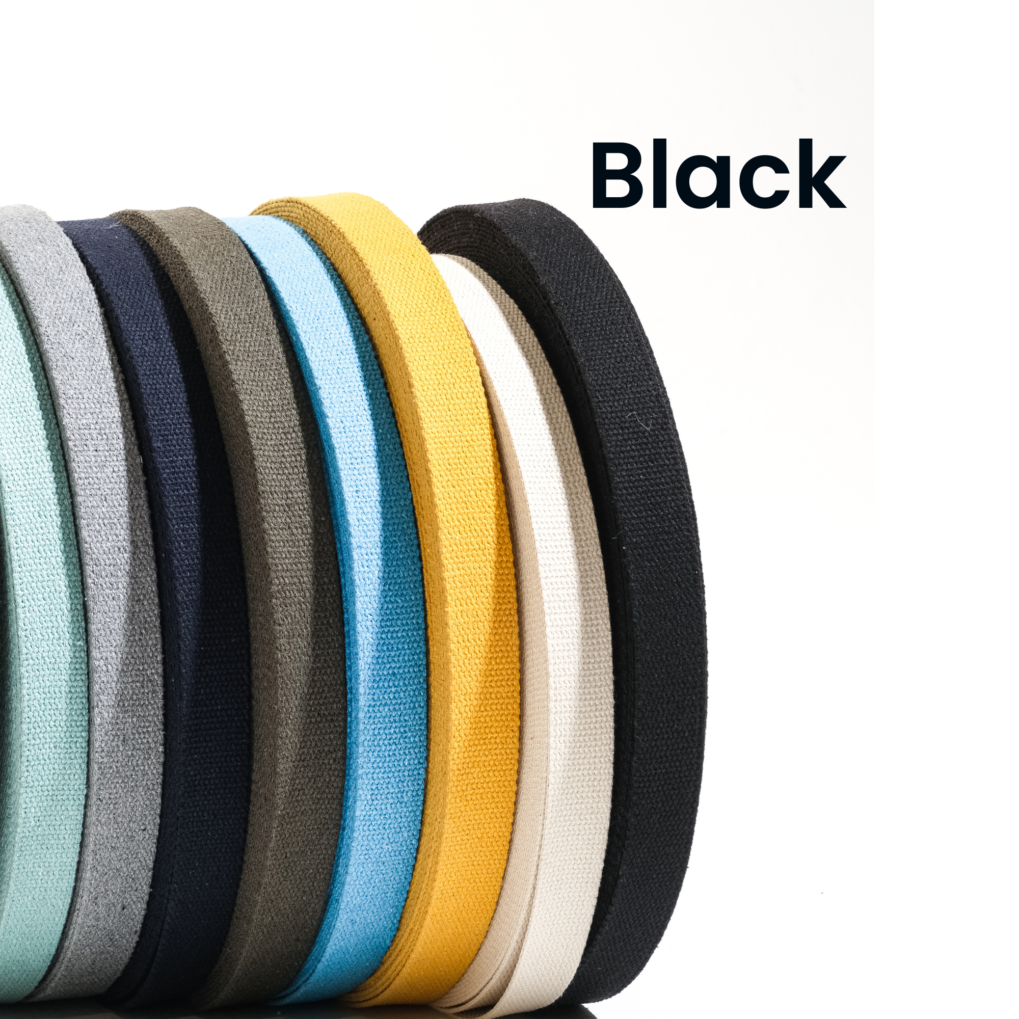 Dream Trimming Goods LLC – Großhandel Bastelzubehör – 1" x 10 Yards schwarzes schweres Baumwollband zum Nähen von Griffen0