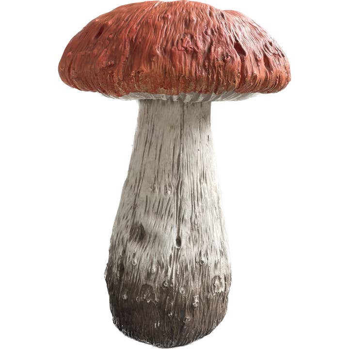 Galt International Company – wholesale Outdoor ornament/decor – Mushroom Statue Red or Orange Cap 15"7
