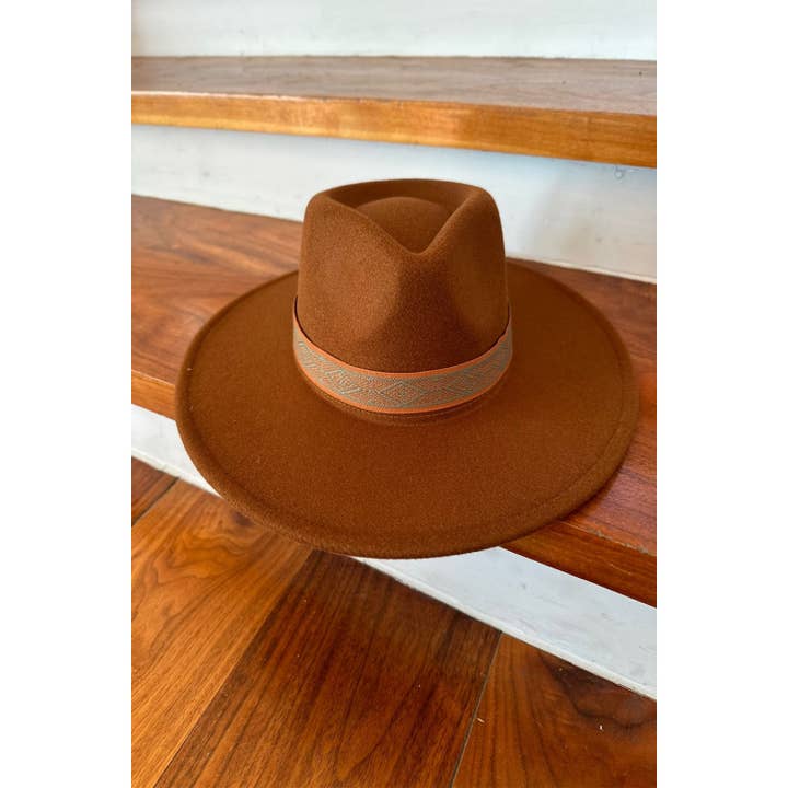 One and Only Accessories - Wholesale Fedora - Unisex - Best seller Fashion Classic Wide Brim Vegan felt rancher hat24
