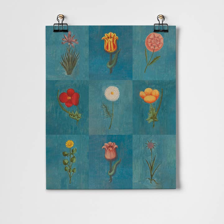 Roomytown Inc - Wholesale Art Print - Blue Festival of Flowers Fine Art Print