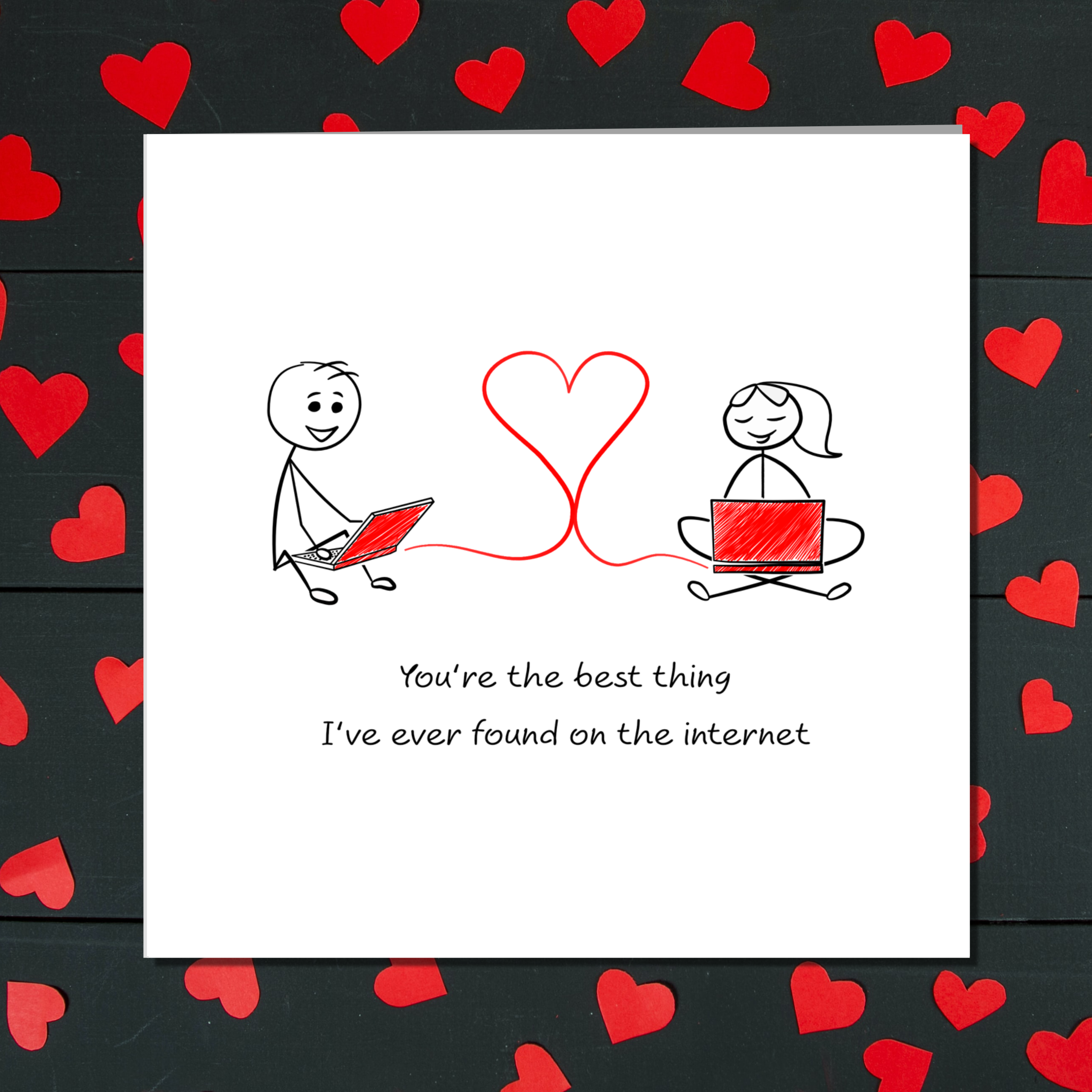 Swizzoo Cards - Vendita all'ingrosso Biglietti per San Valentino - Biglietto di appuntamenti online Met Internet Date, anniversario di San Valentino, compleanno, Tinder Bumble, eHarmony Love2