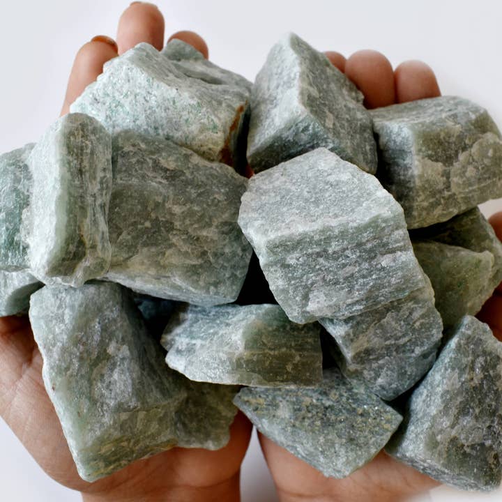 Soothing Crystals – wholesale Andlig sten/kristall – 100 gram Gröna Aventurin Grova Stenar ~ 1 tum råa kristaller