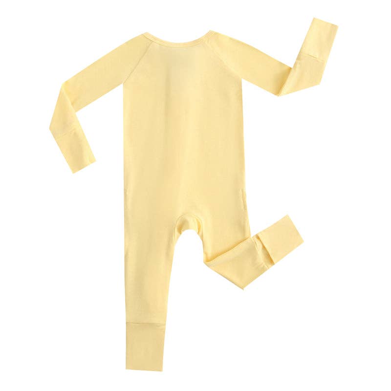 Luxie Charm - Wholesale Bodysuit (Footed) - Baby - Happy Yellow Zippered Romper I Micro-Preemie I Sleep & Play1