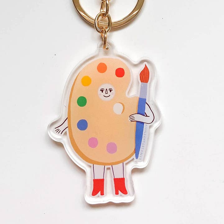 Porte-clés Artiste Ami, Cadeau pour Créatif pour la vente par Lindsey Day Studio