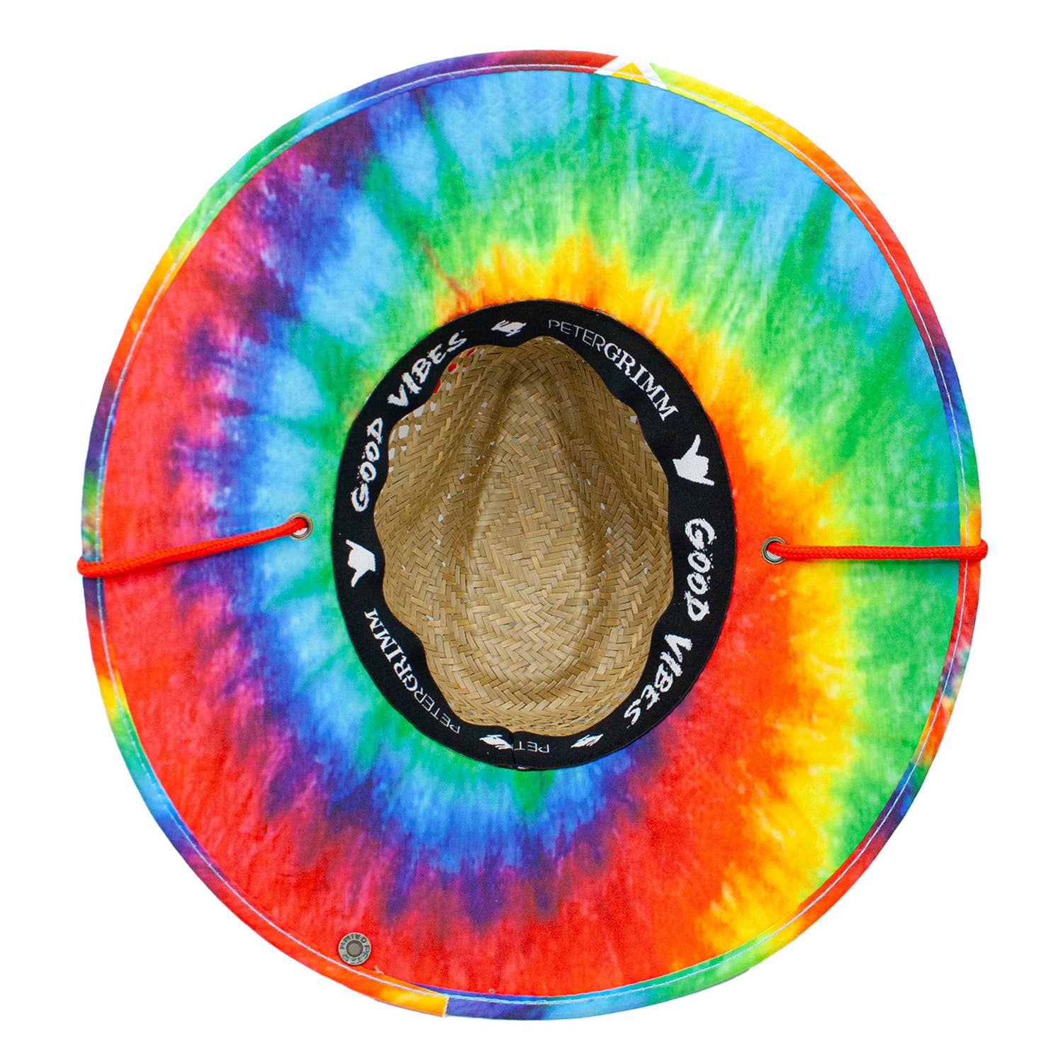 Peter Grimm - Wholesale Straw Hat - Unisex - Jerry Straw Wide Brim Tie Dye Sun Lifeguard Hat1