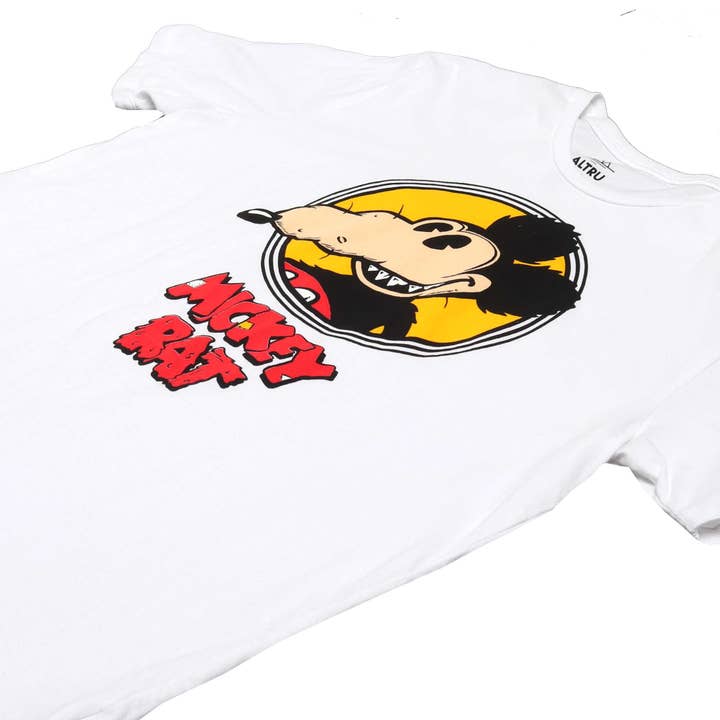 Blanc T-shirt officiel Mickey Rat In Spotlight en blanc en vente sur Faire3