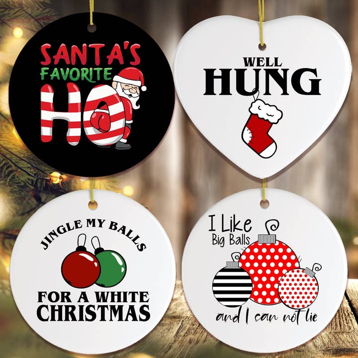 OrnamentallyYou - Wholesale Ornament Set - Dirty Joke Christmas Ornament Bundle3