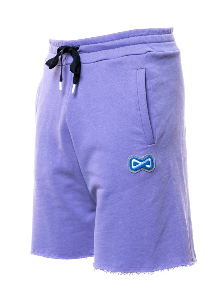 Lilac cotton shorts for wholesale by Illogico