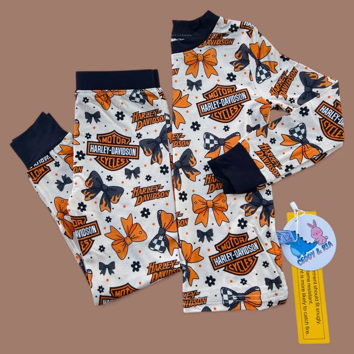 Pijama de dos piezas de bambú para motociclistas para venta al por mayor de CEDDY & RIA