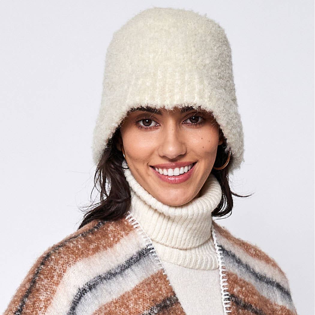 Fashion City - Wholesale Bucket Hat - Women's - Super Soft and Fuzzy Solid Bucket Hat9