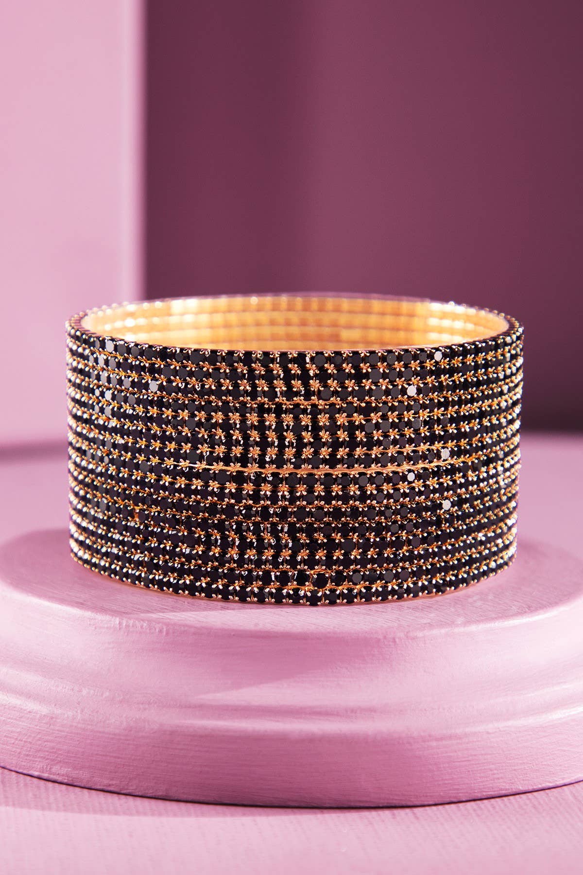 Urbanista - Wholesale Bangle Bracelet - 15-Layered Stackable Glass Stone Bracelets9