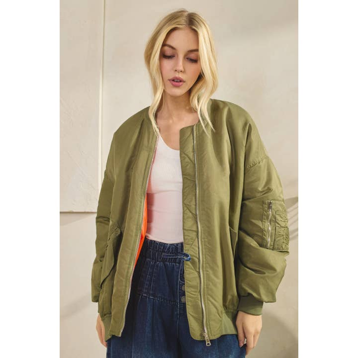 Oversize Bomber Jacket for engroshandel hos Veveret
