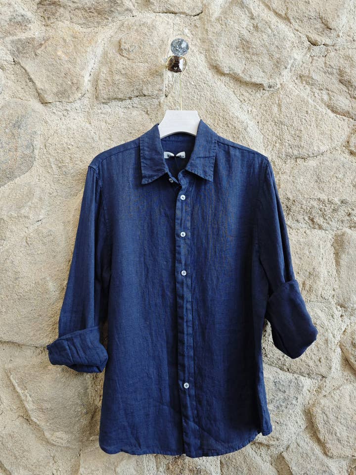 REF 219596 MEN'S 100% LINEN SHIRT for wholesale by Linen & More