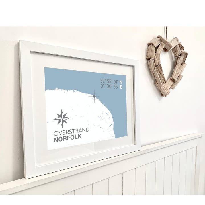 Kustkaart Overstrand Afdrukken voor wholesale door SeaKisses