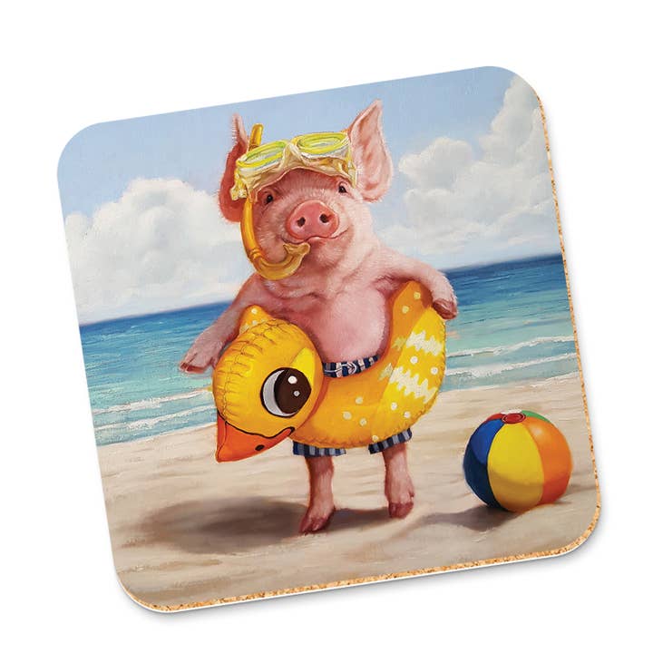 Corky Coaster Hogs and kisses for wholesale by La La Land