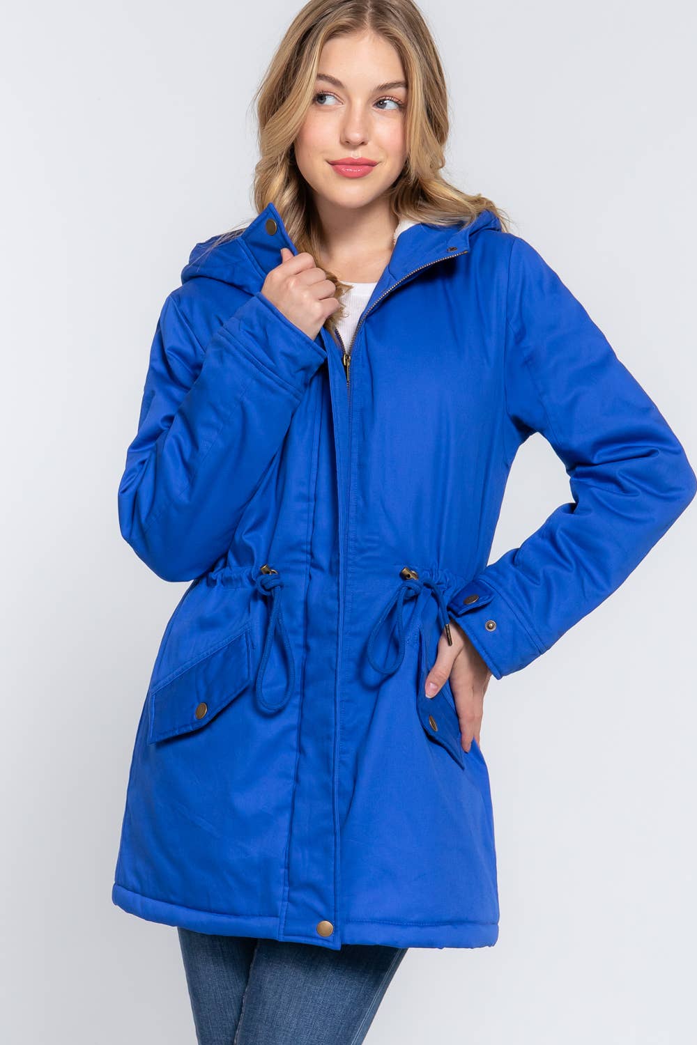 Active Basic | Active USA - Vente Veste – femme - Veste utilitaire à capuche en peluche doublée polaire3