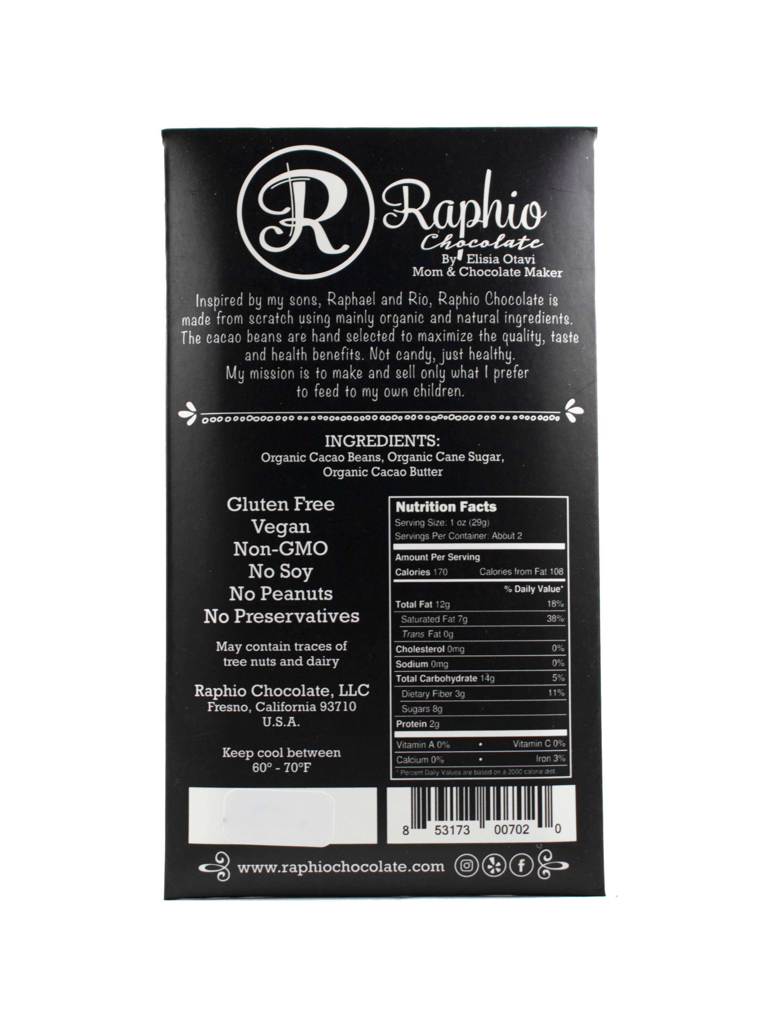 Raphio Chocolate – Engroshandel Chokoladebar – 72% Madagaskar Mørk Chokolade1