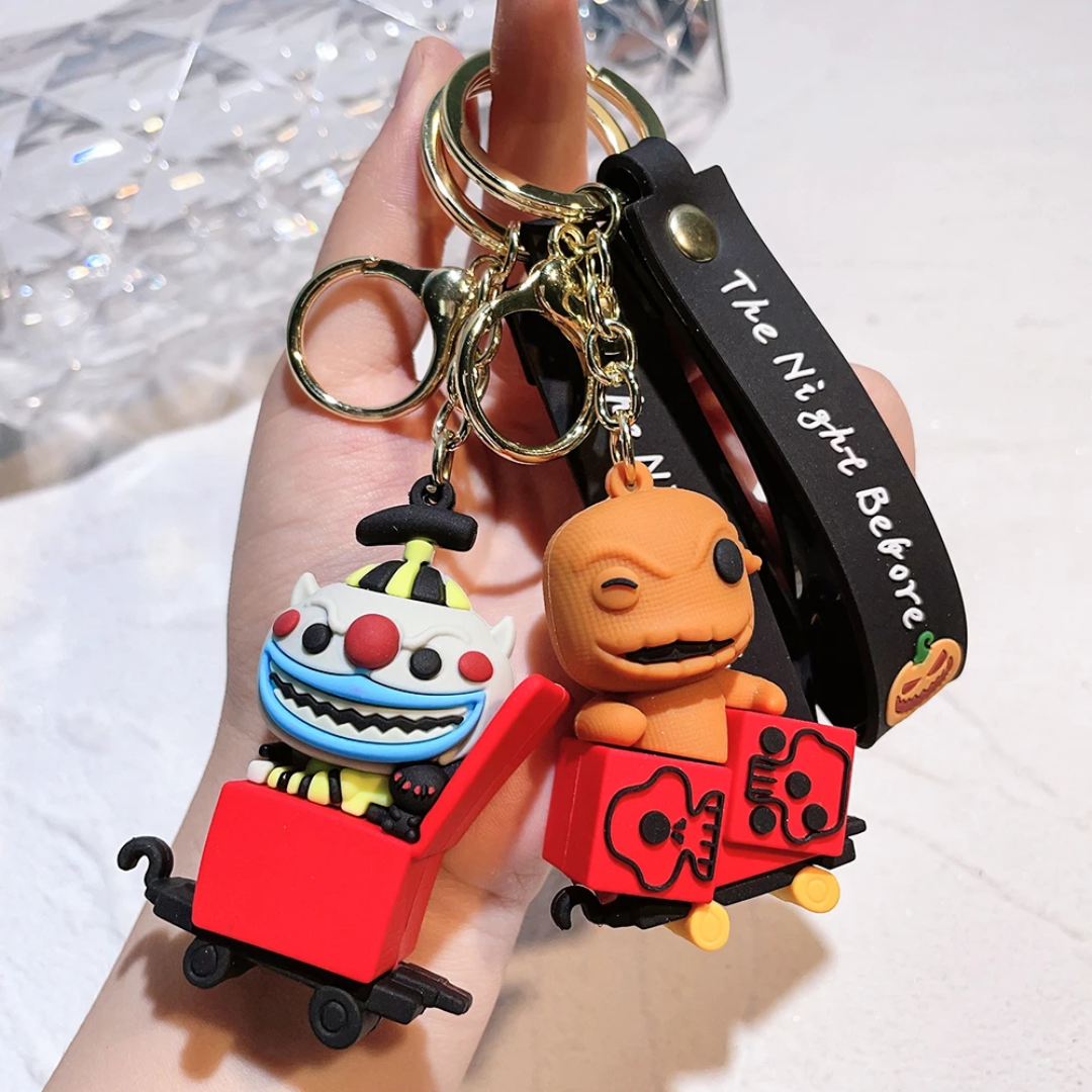 Holiday Farm - Wholesale Keychain - Unisex - Fright Night Skeleton Jack PVC In Bulk Keychain3