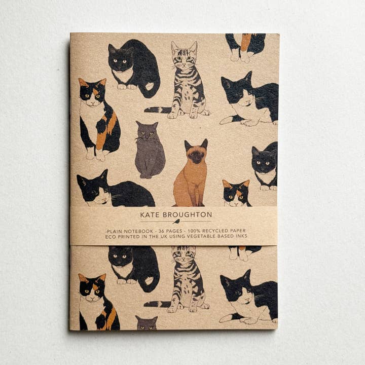 Cat Notebook for wholesale by Kate Broughton